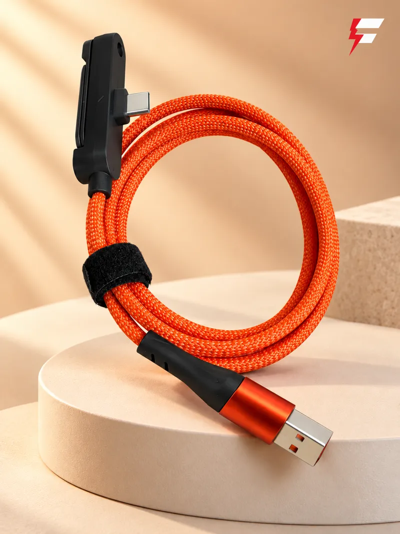 Cable Trenzado con Conector en T que Sirve de Soporte para el Celular
